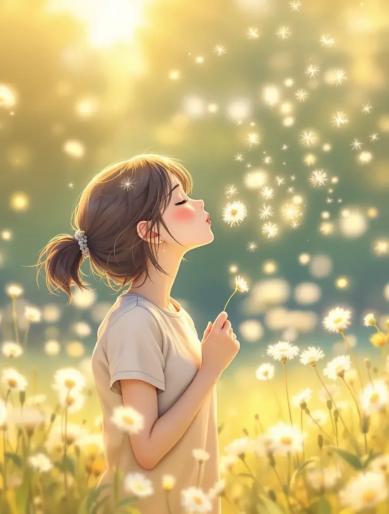 晨曦里的蒲公英