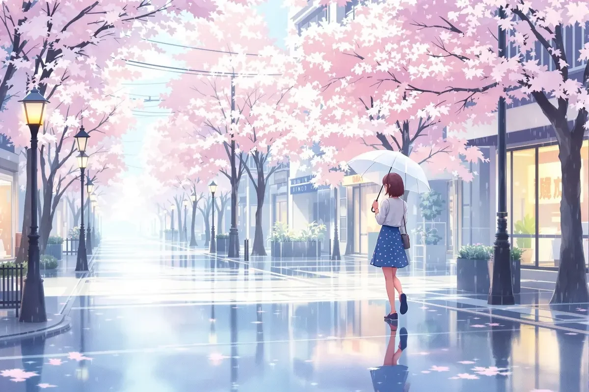 雨后初晴的街角