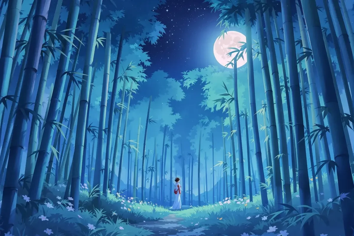 月下竹林的低语